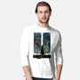 Curious Cat Superheroes-Mens-Long Sleeved-Tee-zascanauta