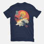 Catana Cat Surf Sunset Wave-Mens-Heavyweight-Tee-vp021