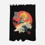 Catana Cat Surf Sunset Wave-None-Polyester-Shower Curtain-vp021