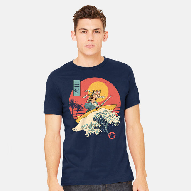 Catana Cat Surf Sunset Wave-Mens-Heavyweight-Tee-vp021