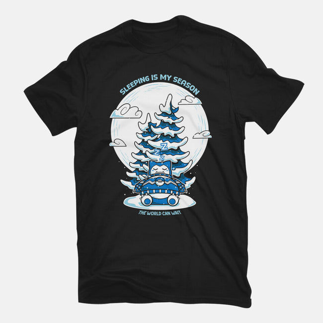 Sleeping Is My Season-Womens-Fitted-Tee-krisren28