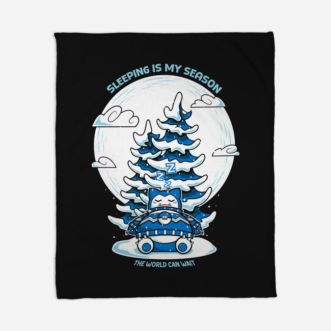 Sleeping Is My Season-None-Fleece-Blanket-krisren28
