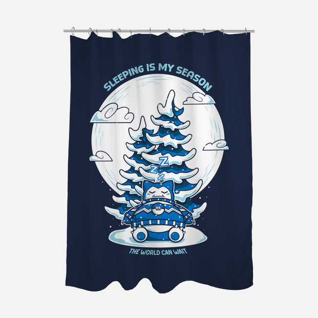 Sleeping Is My Season-None-Polyester-Shower Curtain-krisren28