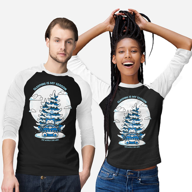 Sleeping Is My Season-Unisex-Baseball-Tee-krisren28