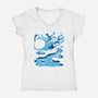 Teapot Hot Waters-Womens-V-Neck-Tee-estudiofitas