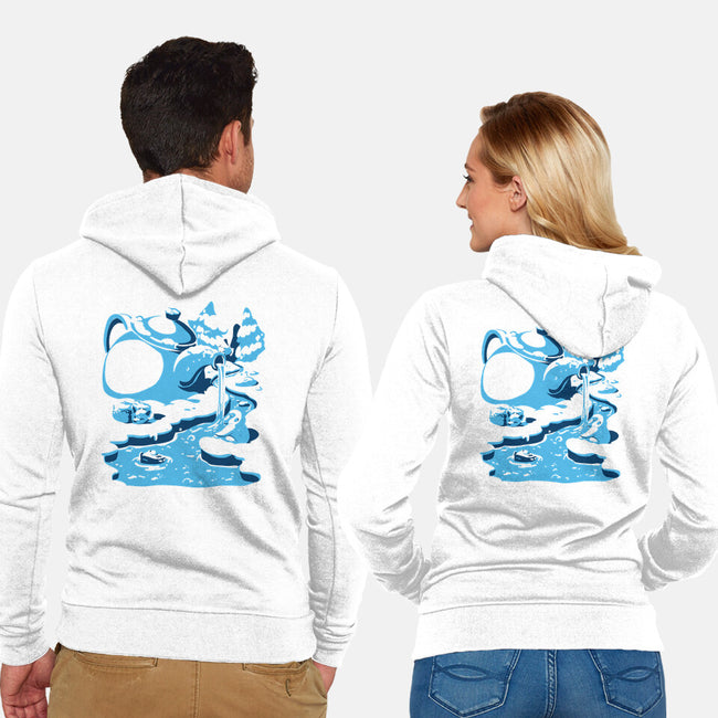 Teapot Hot Waters-Unisex-Zip-Up-Sweatshirt-estudiofitas