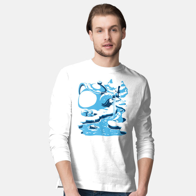 Teapot Hot Waters-Mens-Long Sleeved-Tee-estudiofitas