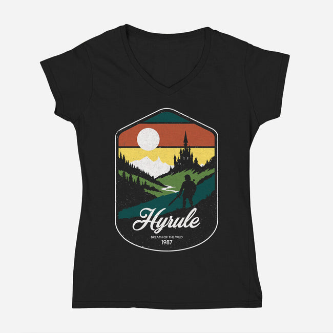 Visit Hyrule-Womens-V-Neck-Tee-Eoli Studio