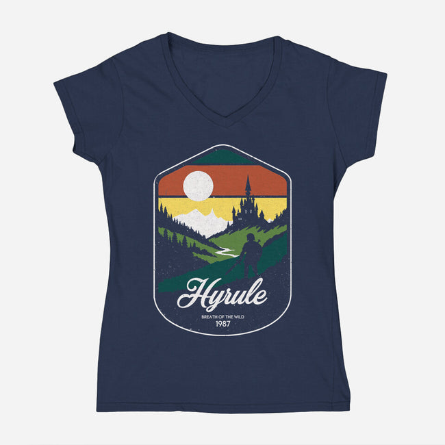 Visit Hyrule-Womens-V-Neck-Tee-Eoli Studio