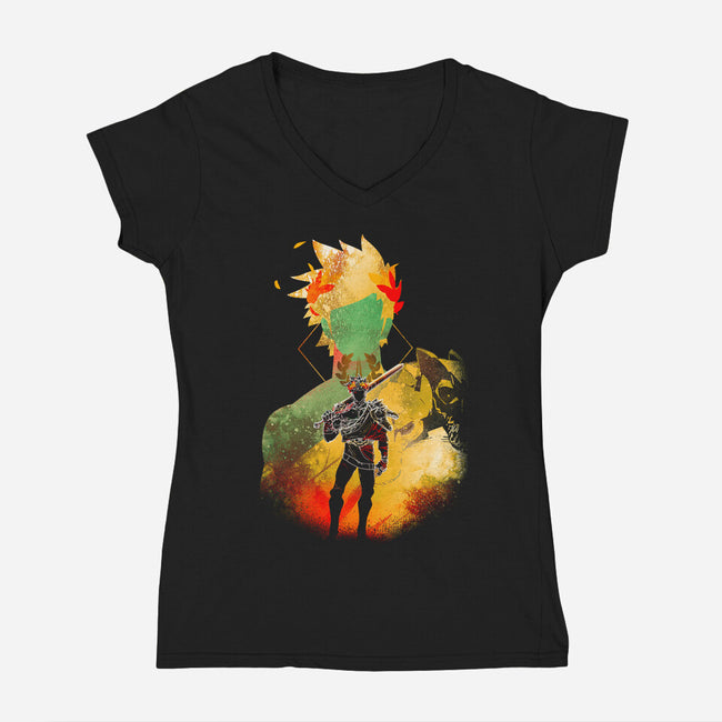 Negative Underworld-Womens-V-Neck-Tee-Donnie