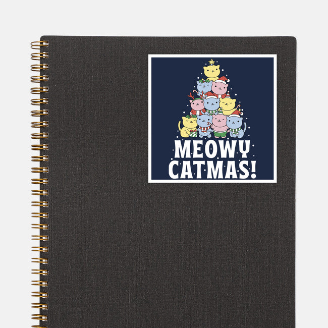 Meowy Catmas-None-Glossy-Sticker-brunopires