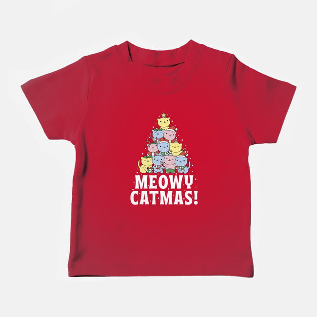 Meowy Catmas-Baby-Basic-Tee-brunopires