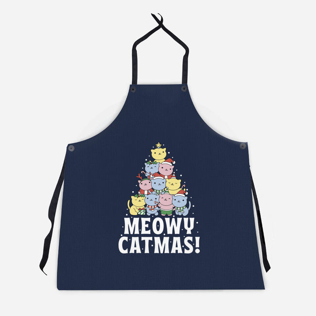 Meowy Catmas-Unisex-Kitchen-Apron-brunopires