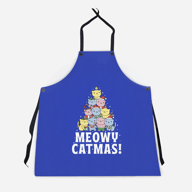 Meowy Catmas-Unisex-Kitchen-Apron-brunopires
