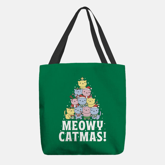 Meowy Catmas-None-Basic Tote-Bag-brunopires