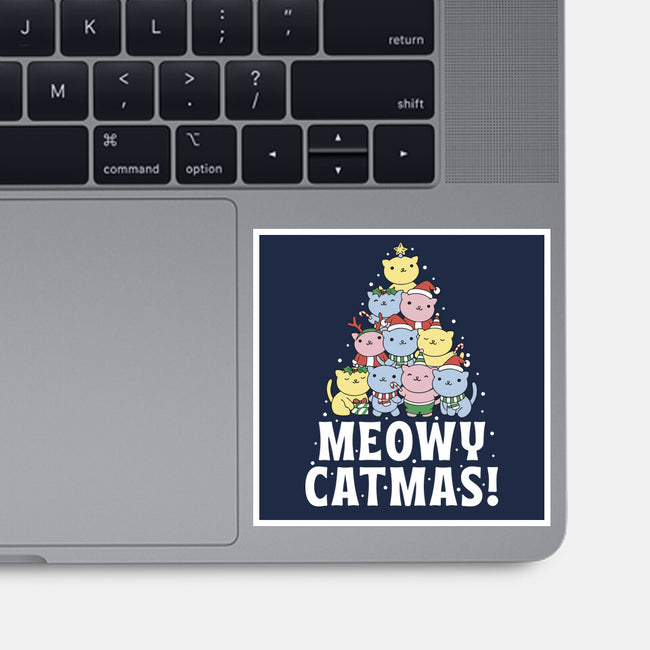 Meowy Catmas-None-Glossy-Sticker-brunopires