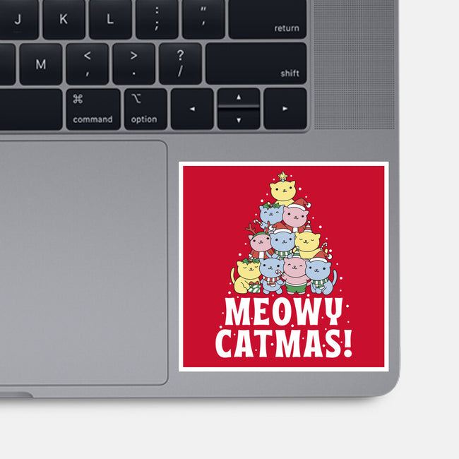 Meowy Catmas-None-Glossy-Sticker-brunopires