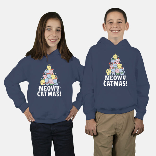 Meowy Catmas-Youth-Pullover-Sweatshirt-brunopires