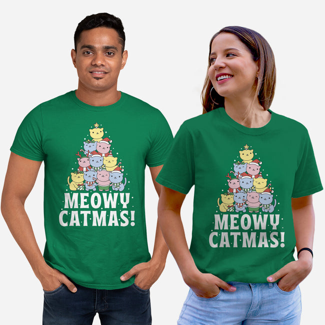 Meowy Catmas-Unisex-Basic-Tee-brunopires