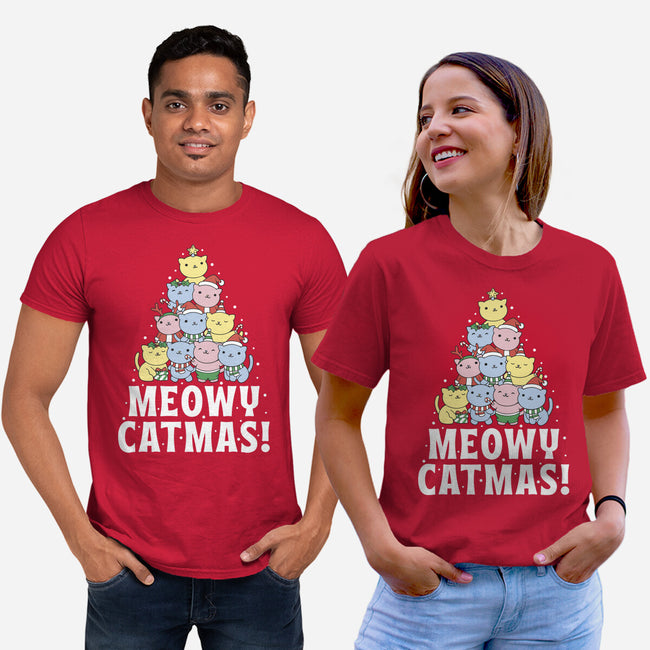 Meowy Catmas-Unisex-Basic-Tee-brunopires