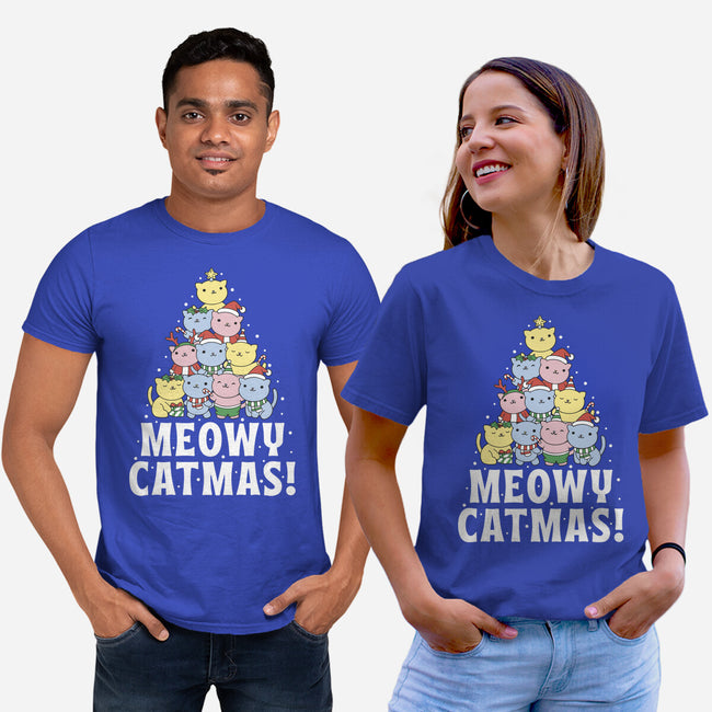 Meowy Catmas-Unisex-Basic-Tee-brunopires