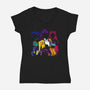 Hunters Behind The Shadows-Womens-V-Neck-Tee-DrMonekers