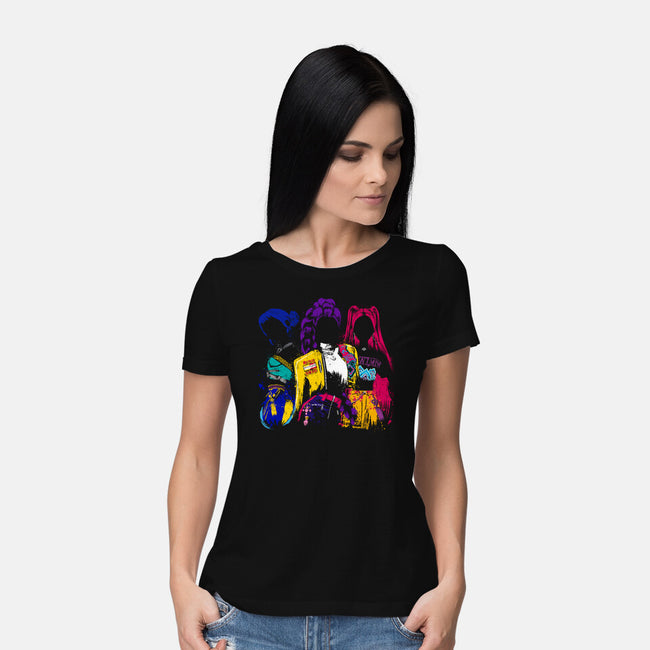 Hunters Behind The Shadows-Womens-Basic-Tee-DrMonekers
