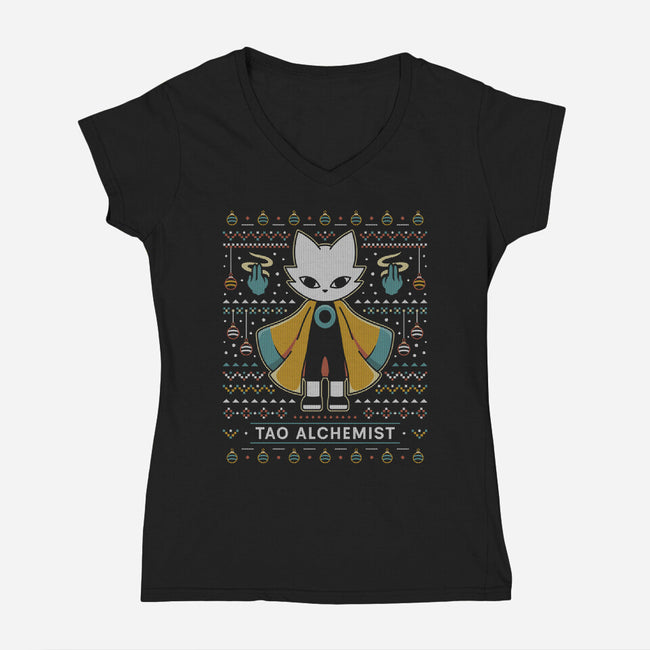 Mysterious Alchemist-Womens-V-Neck-Tee-LAGELANTEE