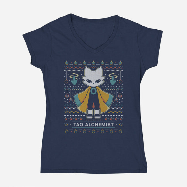Mysterious Alchemist-Womens-V-Neck-Tee-LAGELANTEE