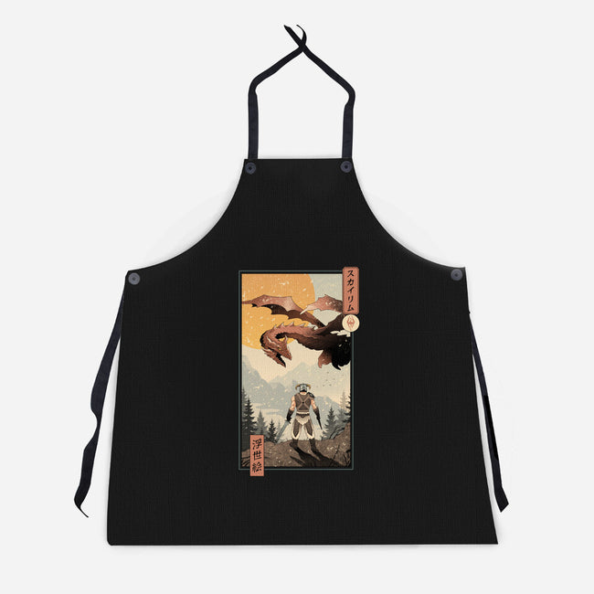 Skyrim Ukiyo-e-Unisex-Kitchen-Apron-vp021