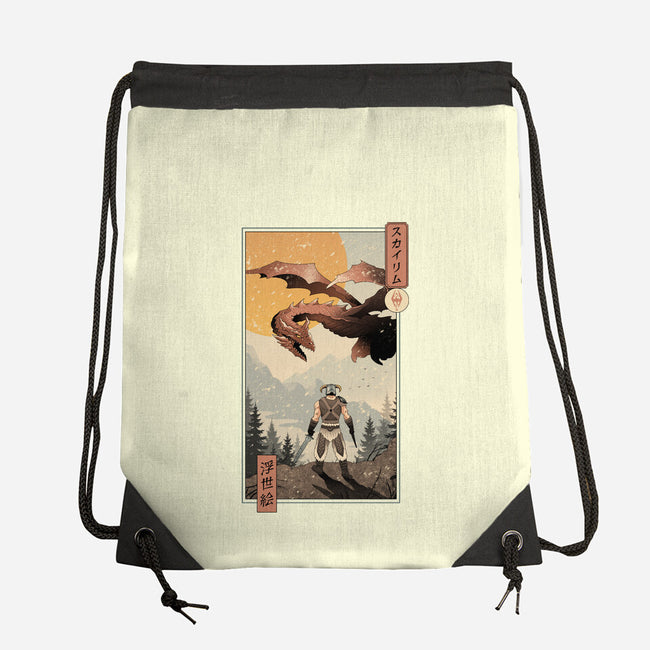 Skyrim Ukiyo-e-None-Drawstring-Bag-vp021