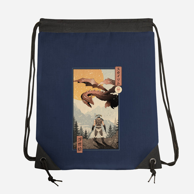 Skyrim Ukiyo-e-None-Drawstring-Bag-vp021