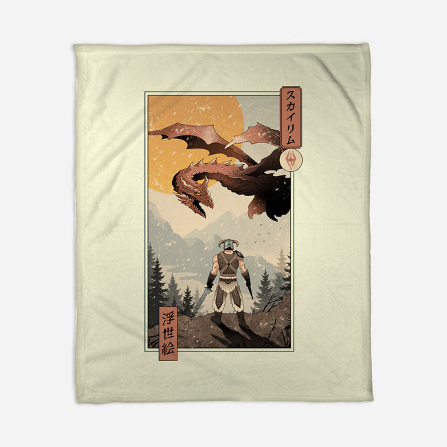 Skyrim Ukiyo-e-None-Fleece-Blanket-vp021