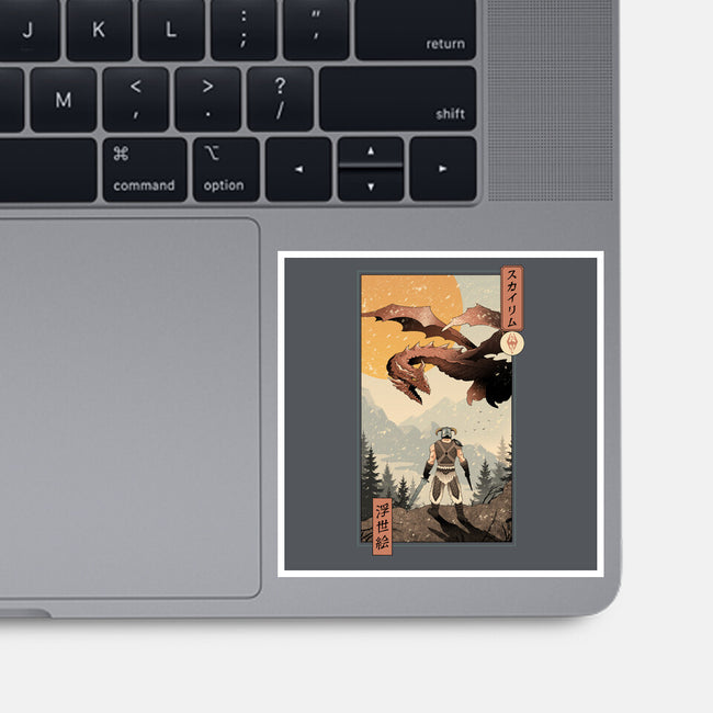 Skyrim Ukiyo-e-None-Glossy-Sticker-vp021