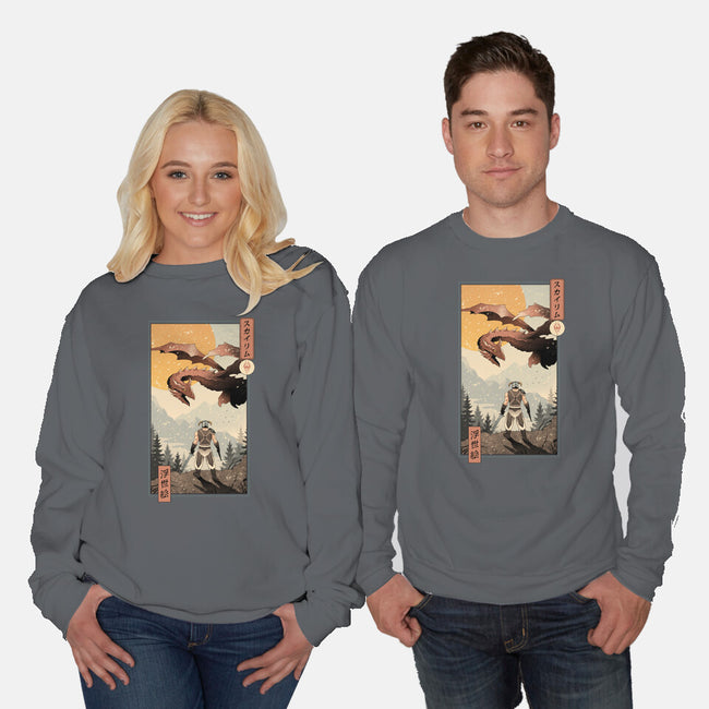 Skyrim Ukiyo-e-Unisex-Crew Neck-Sweatshirt-vp021