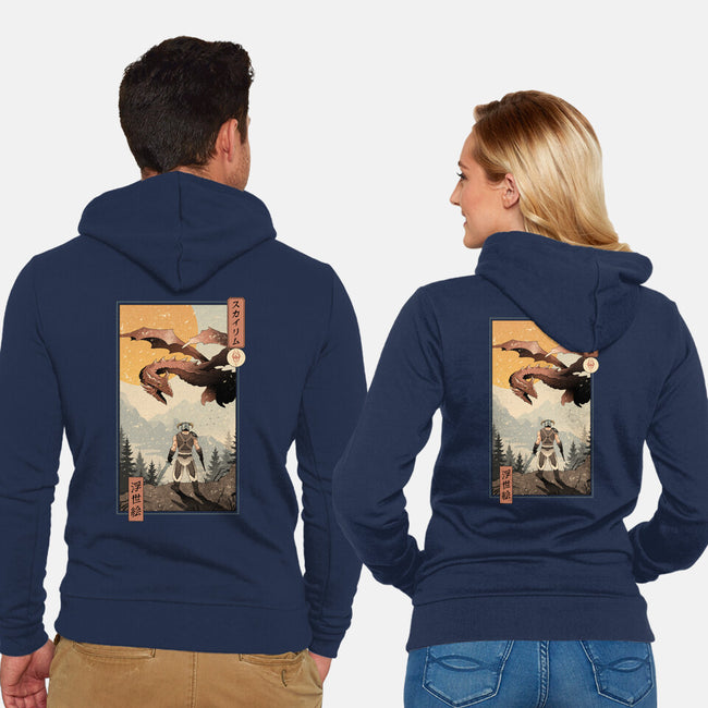 Skyrim Ukiyo-e-Unisex-Zip-Up-Sweatshirt-vp021