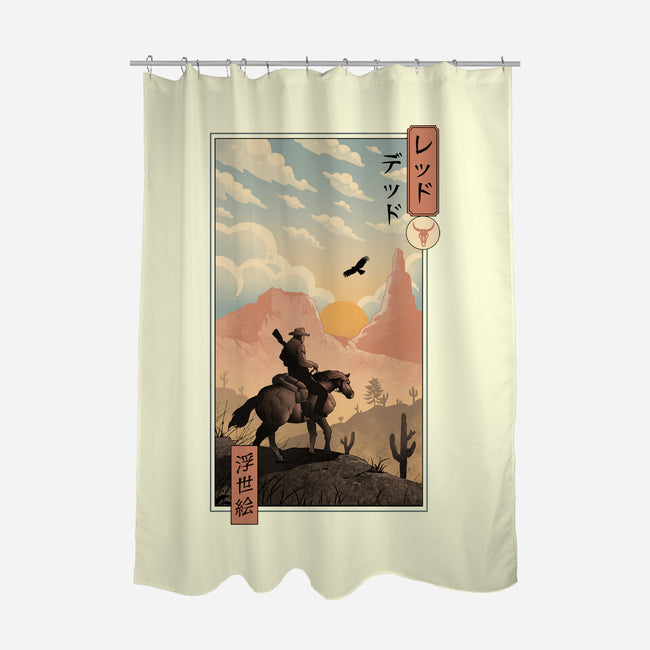Red Dead Redemption In Edo-None-Polyester-Shower Curtain-vp021