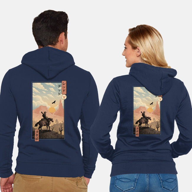 Red Dead Redemption In Edo-Unisex-Zip-Up-Sweatshirt-vp021