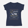 Two Whales Diner-Womens-V-Neck-Tee-LAGELANTEE