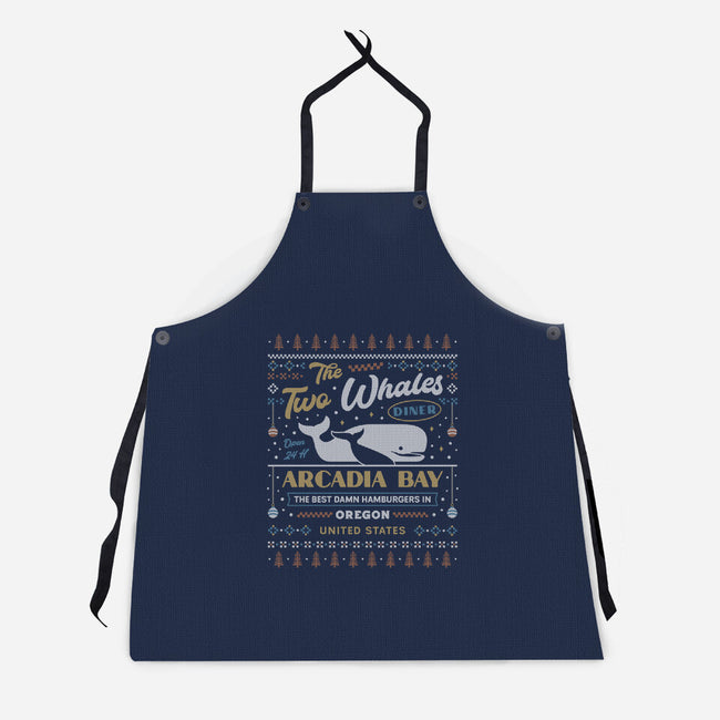 Two Whales Diner-Unisex-Kitchen-Apron-LAGELANTEE