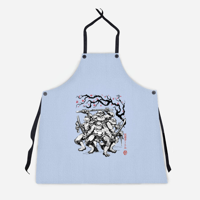 Classic Ninja Squad Sumi-E-Unisex-Kitchen-Apron-Astrobot Invention