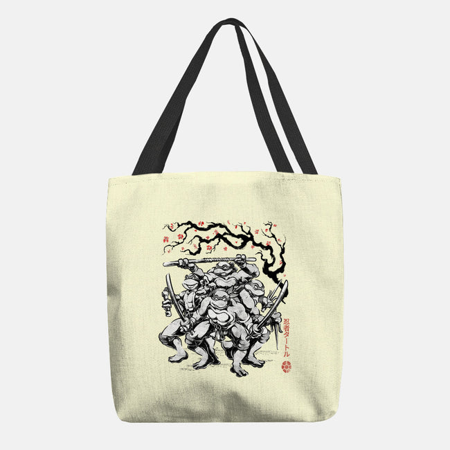 Classic Ninja Squad Sumi-E-None-Basic Tote-Bag-Astrobot Invention