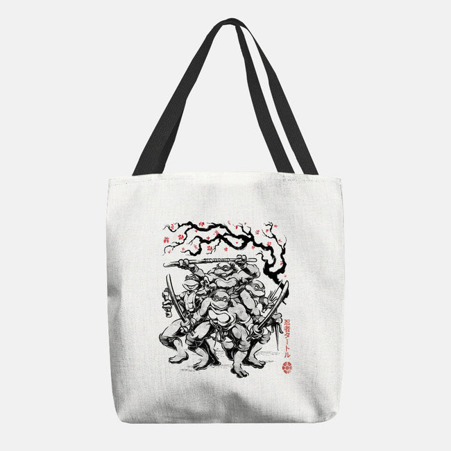 Classic Ninja Squad Sumi-E-None-Basic Tote-Bag-Astrobot Invention