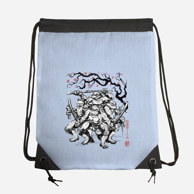 Classic Ninja Squad Sumi-E-None-Drawstring-Bag-Astrobot Invention