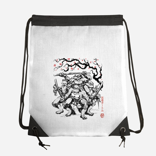 Classic Ninja Squad Sumi-E-None-Drawstring-Bag-Astrobot Invention