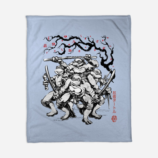 Classic Ninja Squad Sumi-E-None-Fleece-Blanket-Astrobot Invention
