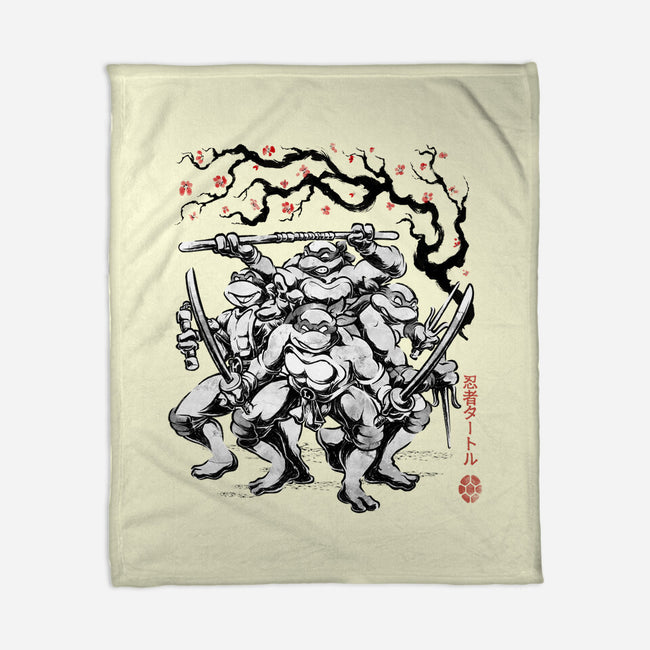 Classic Ninja Squad Sumi-E-None-Fleece-Blanket-Astrobot Invention