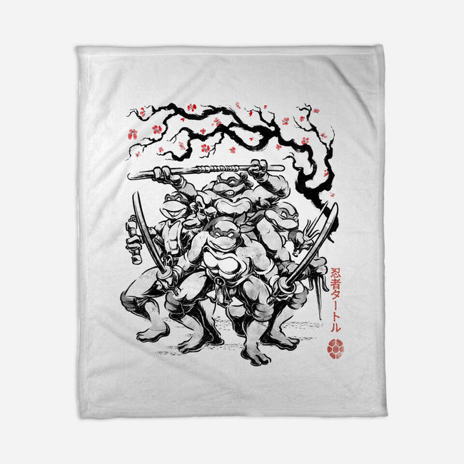 Classic Ninja Squad Sumi-E-None-Fleece-Blanket-Astrobot Invention