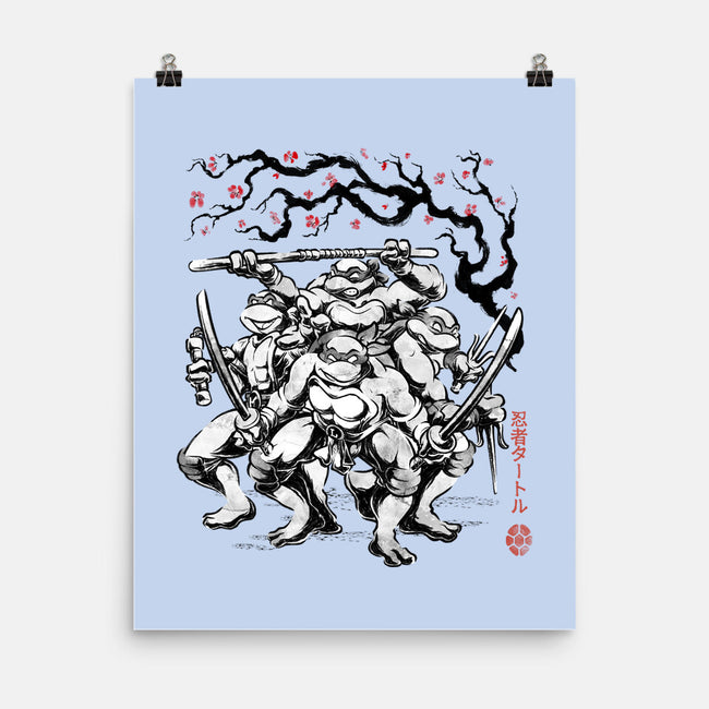 Classic Ninja Squad Sumi-E-None-Matte-Poster-Astrobot Invention