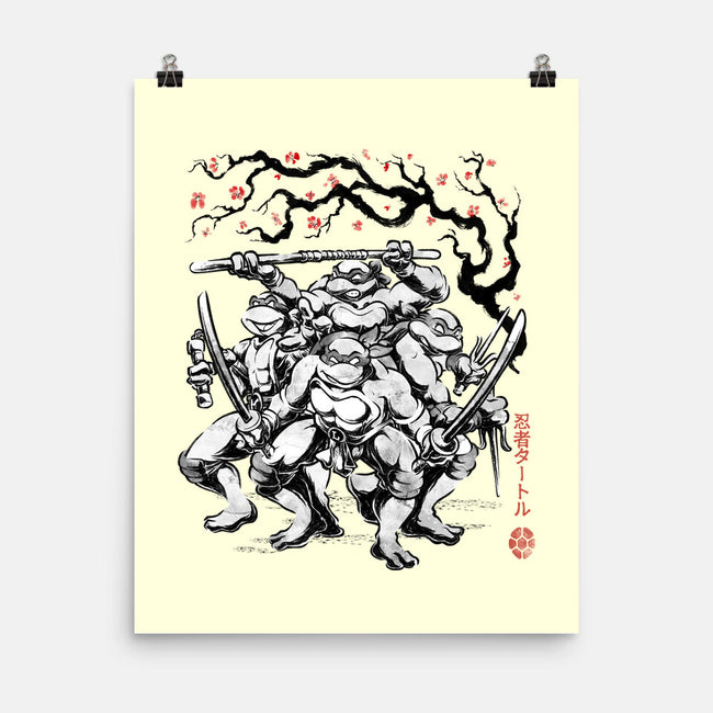 Classic Ninja Squad Sumi-E-None-Matte-Poster-Astrobot Invention